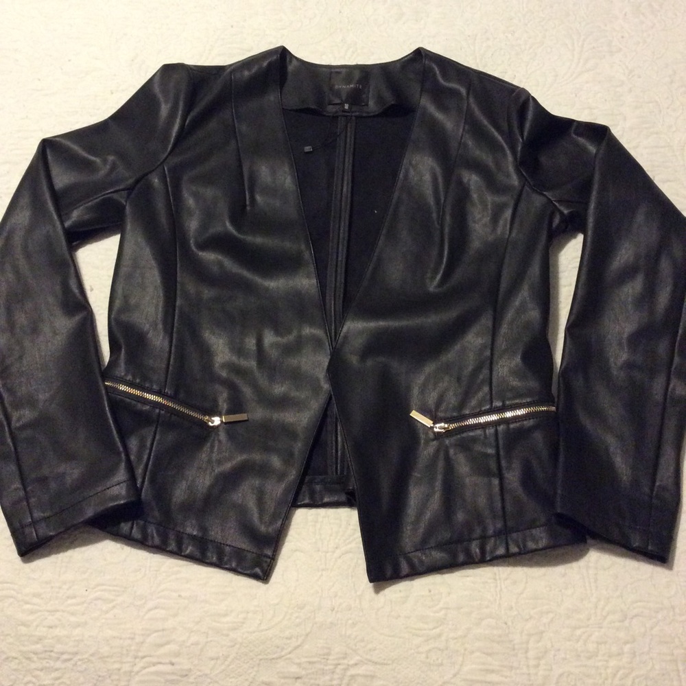 Dynamite Faux Leather blazer
